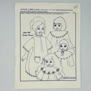 Lovely Little Lady No Sew 17”-20” Doll Clothing Patterns Uncut Leather